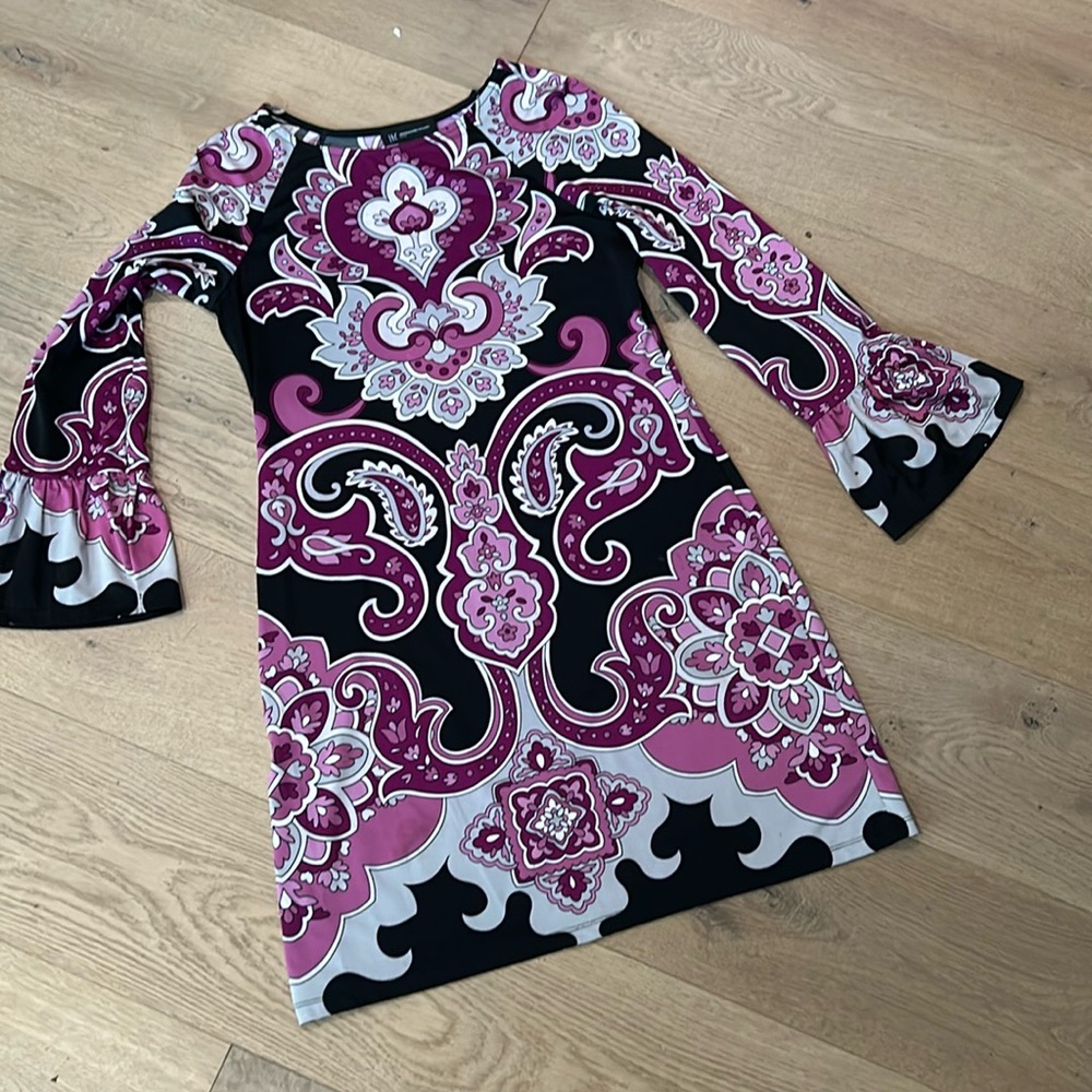 Graphic paisley print dress